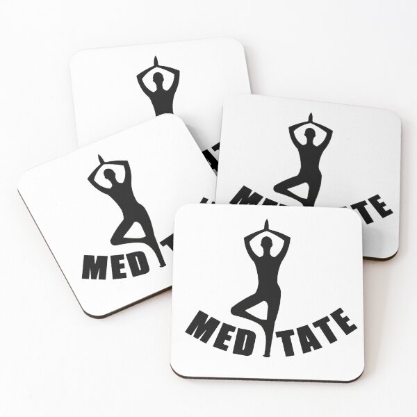 Item preview, Meditate yoga pose black and white #1 designed and sold by Roy Store.