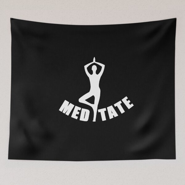 Item preview, Meditate yoga pose black and white #2 designed and sold by Roy Store.