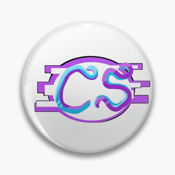 Item preview, CassieStudios CS Glitch Logo - Clean White designed and sold by CassieStudios.