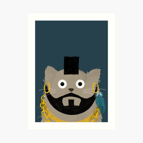 Cat MrT Art Print