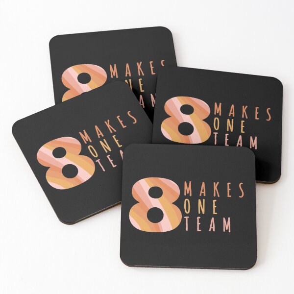 Item preview, 8 MAKES 1 TEAM Eight Makes One Team Ateez Retro Pink Peach designed and sold by SugarSaint.