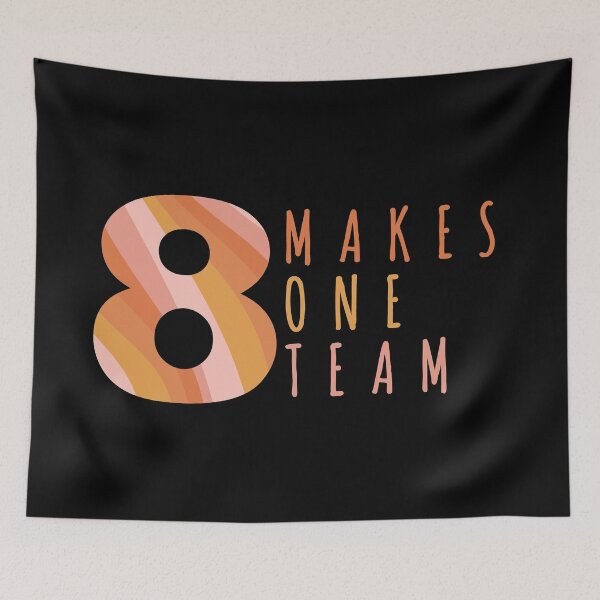 Item preview, 8 MAKES 1 TEAM Eight Makes One Team Ateez Retro Pink Peach designed and sold by SugarSaint.
