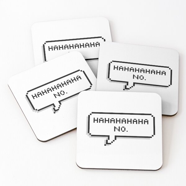 Item preview, hahaha no funny quote baloon designed and sold by stickertopic.