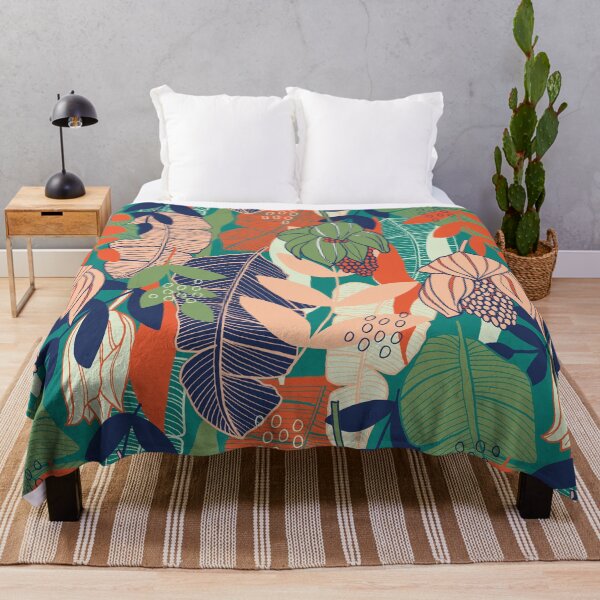 Item preview, Tropical Paradise floral jungle flowers and leaves in seamless pattern designed and sold by kittyvdheuvel.