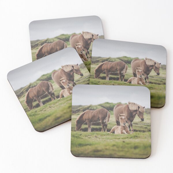 Item preview, Icelandic horses in a herd designed and sold by LouisaLilja.