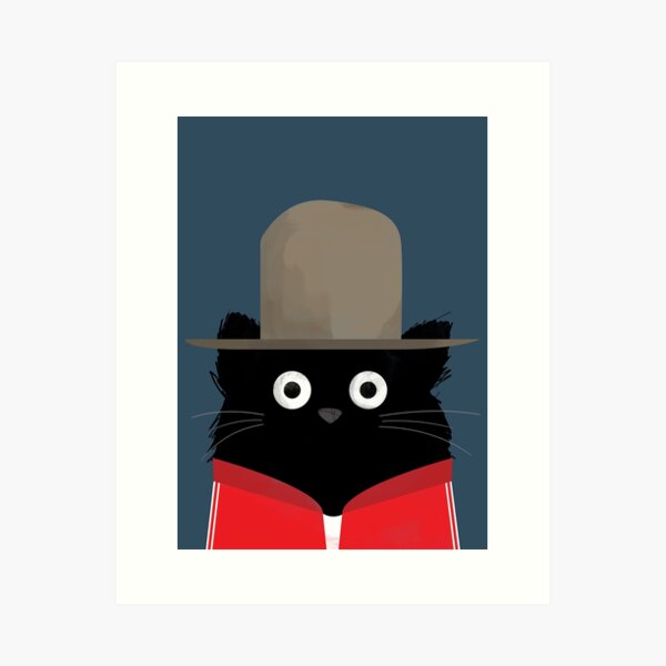 Vista previa del artículo con la obra «Gato pharrell», diseñado y vendido por Doozal.