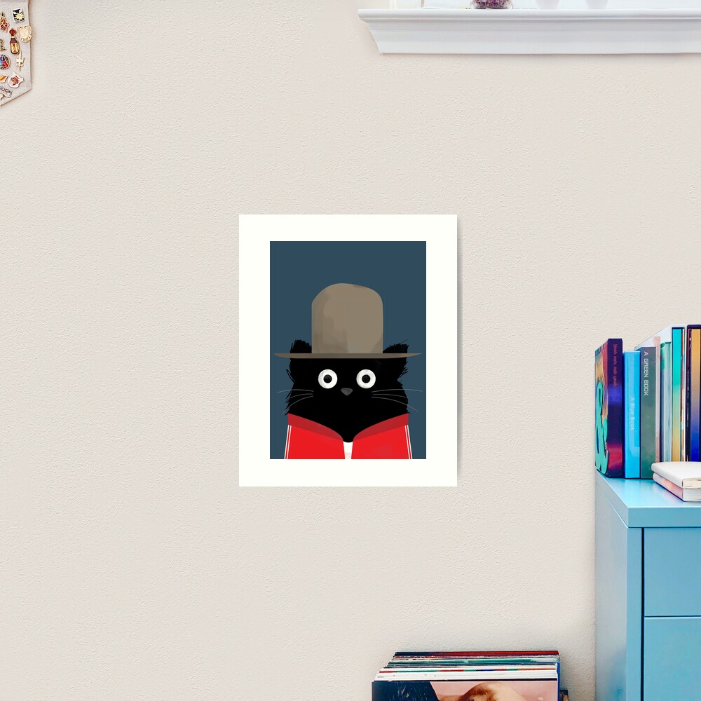 Cat Pharrell Art Print