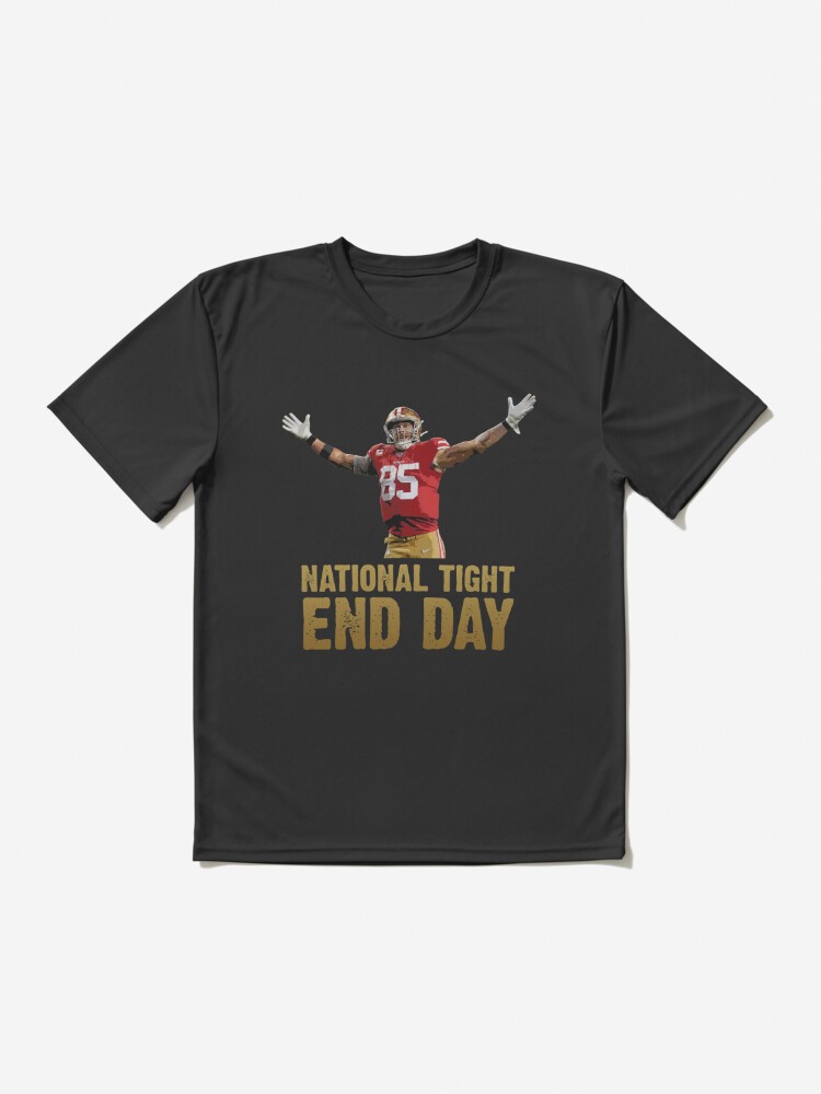 George Kittle: National Tight End Day, 2XL / Adult T-Shirt - Pro Football - Black - Sports Fan Gear | BreakingT