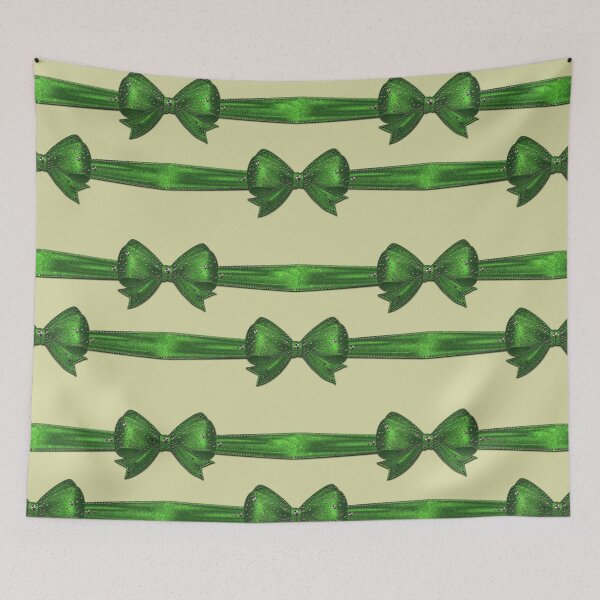 Item preview, Green pattern - festive gift ribbons designed and sold by GlamourChick.