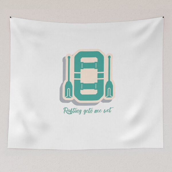 Item preview, Rafting gets me wet - adult humor joke women female  Whitewater Rafting River Cold Snacks Sports Men Paddle/paddler Retro Canoe Kayaking Family Mom Funny Fishing Novelty designed and sold by CJCTEES.