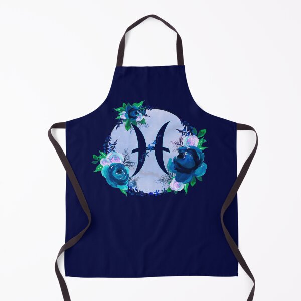 Item preview, Pisces Zodiac Horoscope Blue Floral Monogram designed and sold by Bumblefuzzies.
