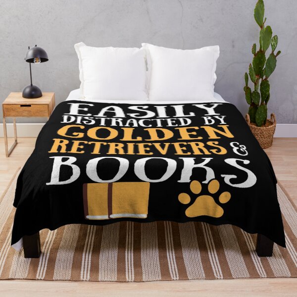 Item preview, golden retrievers lover easily distracted by golden retrievers and books designed and sold by alaechamlal.