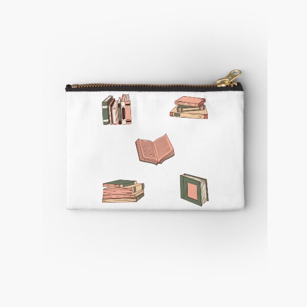 Item preview, Cute Library Books Drawings Pink and Green designed and sold by A. P..
