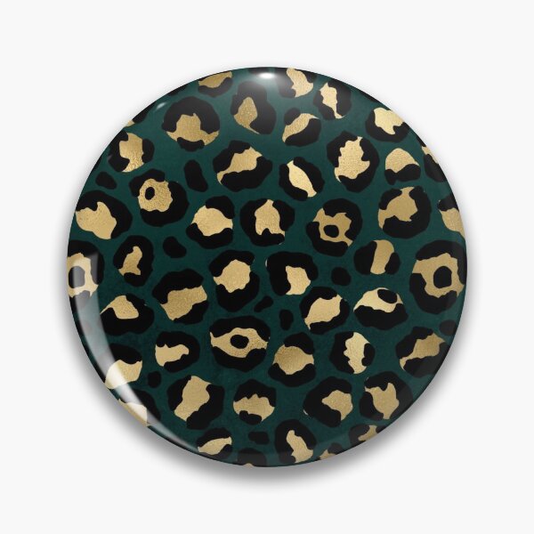 Item preview, Green and Gold Leopard Print Pattern designed and sold by RougeAtelier.