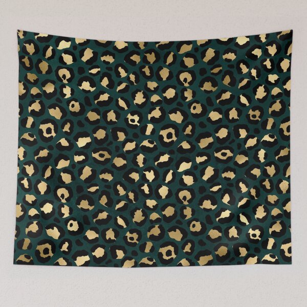 Item preview, Green and Gold Leopard Print Pattern designed and sold by RougeAtelier.
