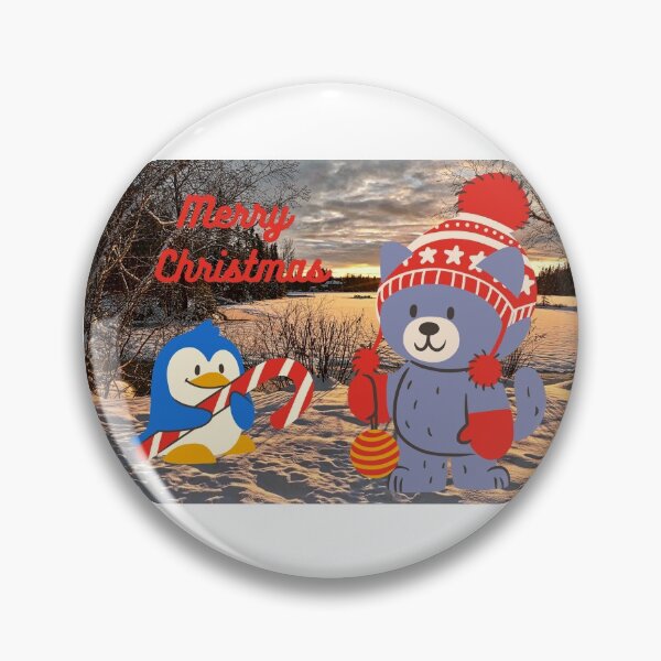 Item preview, Merry Christmas, cute penguin and teddy designed and sold by NomadMessenger.