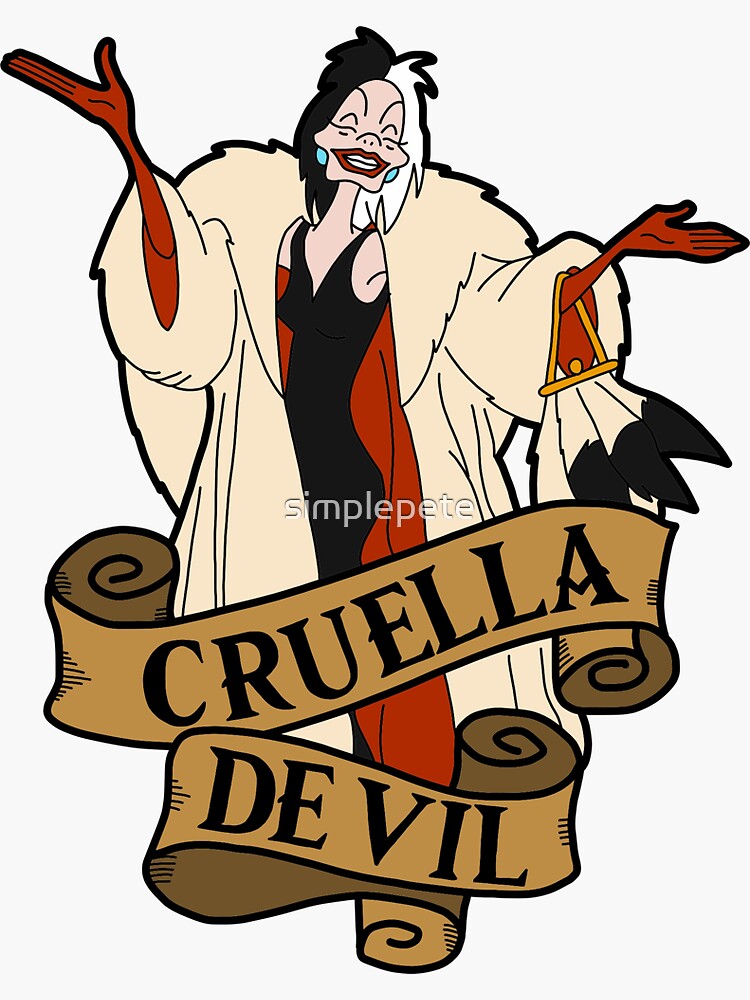 "Cruel Devil" Sticker for Sale by simplepete | Redbubble