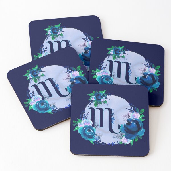 Item preview, Scorpio Zodiac Horoscope Blue Floral Monogram designed and sold by Bumblefuzzies.