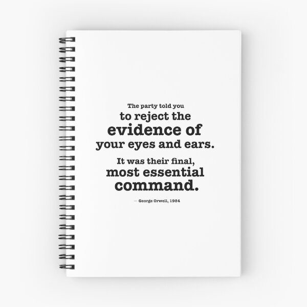 Item preview, Reject the evidence of your eyes and ears - Orwell quote designed and sold by helengarvey.