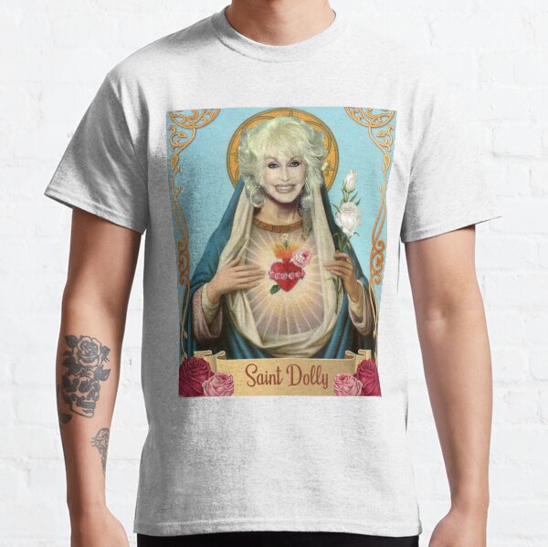 Saint Dolly Parton Tshirt Fitted Ladies Western Music Parody Funny Country