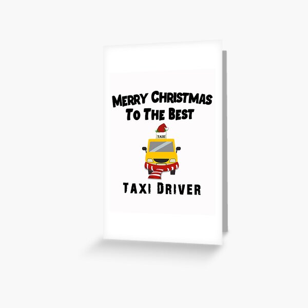 Feliz Navidad al mejor taxista camiseta, regalo para papá, regalo para mamá, regalo para amigo, divertido regalo de navidad Tarjetas de felicitación