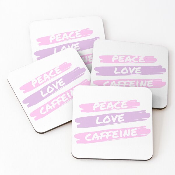 Item preview, Peace Love Caffeine Quote designed and sold by Ninjakandy.