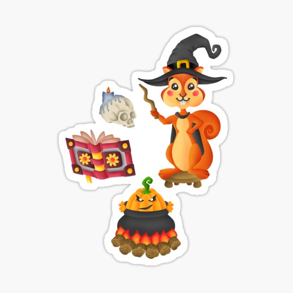 Cute Wizard Squirrel Sticker