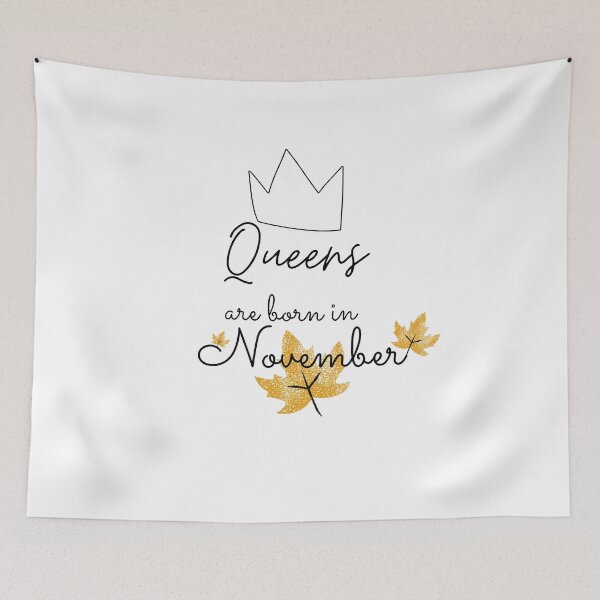 Item preview, Queens are Born in November T-Shirt designed and sold by WearYourMood.