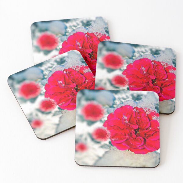 Item preview, Snowy Red Rose Flower designed and sold by Daniel Janda.
