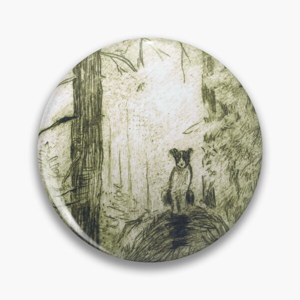 Dog in the woods Pin