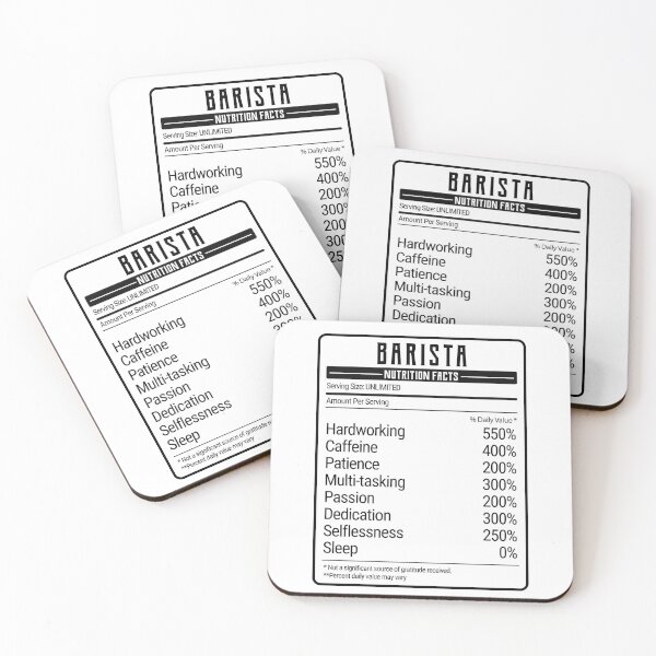 Item preview, Barista Nutrition Facts designed and sold by Renware.