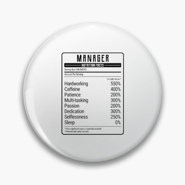 Item preview, Manager Nutrition Facts designed and sold by Renware.