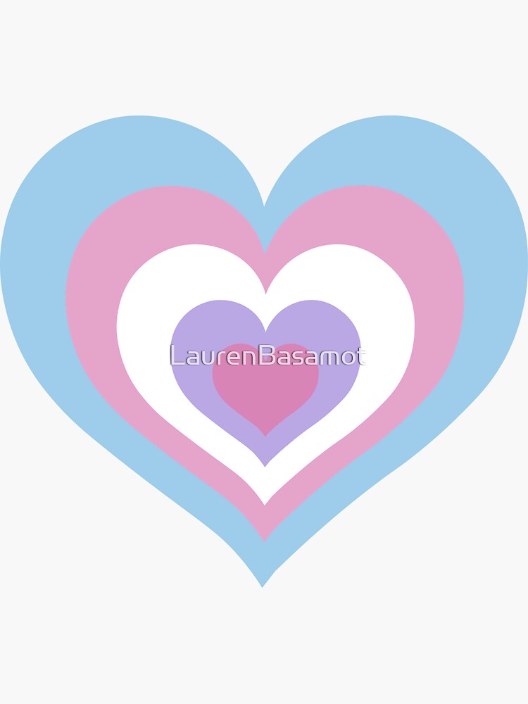 Bigender Pride Flag Heart Shape Sticker For Sale By Laurenbasamot