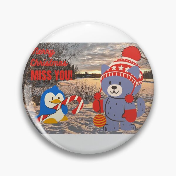 Item preview, Merry Christmas, MISS YOU. Cute penguin and cat designed and sold by NomadMessenger.