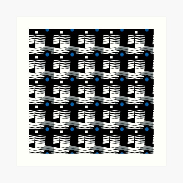 That's Enough Geometric Repeating Surface Pattern by Jenny Meehan Art Print