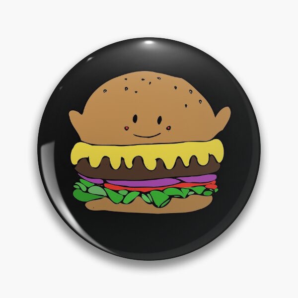 Item preview, cute kawaii burger smile designed and sold by Chubuter.