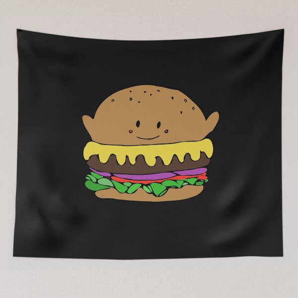 Item preview, cute kawaii burger smile designed and sold by Chubuter.