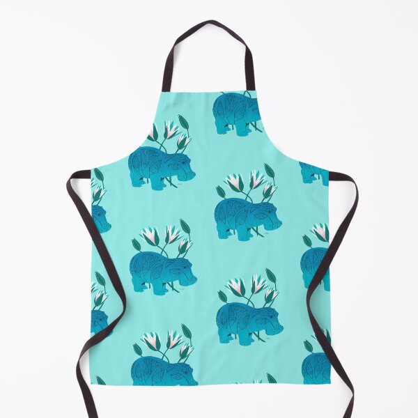 Item preview, Faience Hippo - Floral Artefacts designed and sold by flaroh.