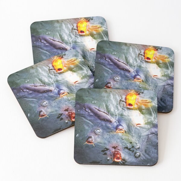 Item preview, Koi carp fish with psychedelic colours designed and sold by Spanglecath.