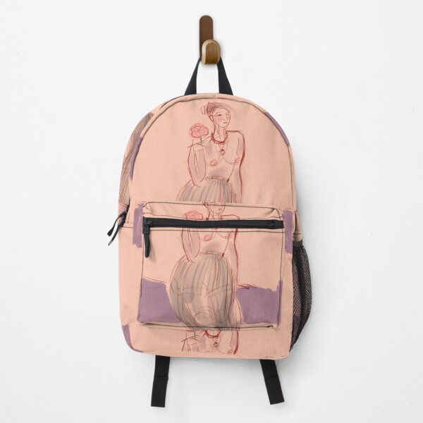 Item preview, Color Block series: Woman with Pink Posie designed and sold by Susan R. Kirshenbaum.