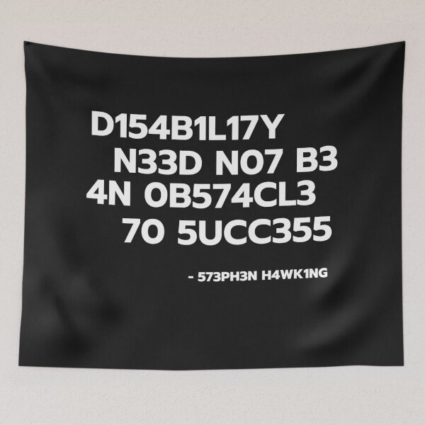 Item preview, Disability Need Not Be An Obstacle To Success ( An Inspirational Quote) designed and sold by Skeelo702.
