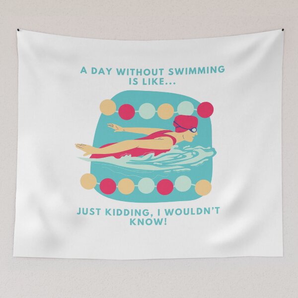 Item preview, A day without swimming is like...just kidding I wouldn’t know! - skin female athlete male athlete swimmer diver competition aquaholic breathing   designed and sold by CJCTEES.