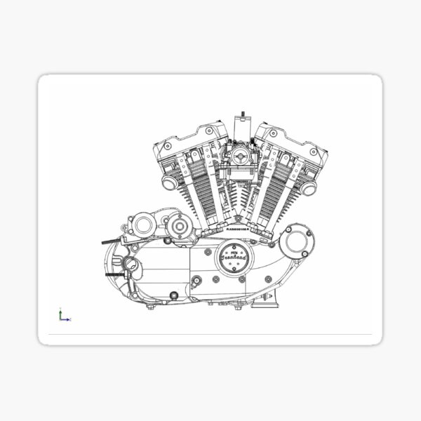 V-Twin Engine Sticker