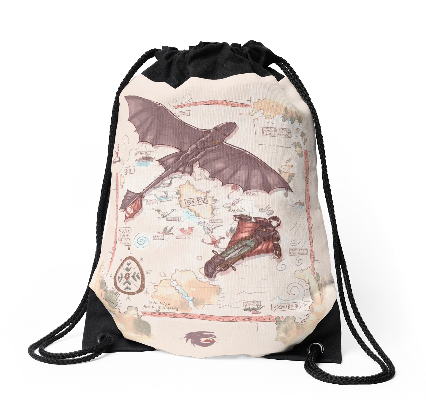 "How to train your dragon" Drawstring Bags by sergiomancinell Redbubble