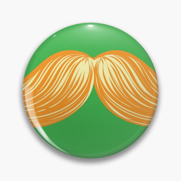 Item preview, Orange Moustach in Andy Warhol style on Green Colour Blocks designed and sold by Monika Collins.