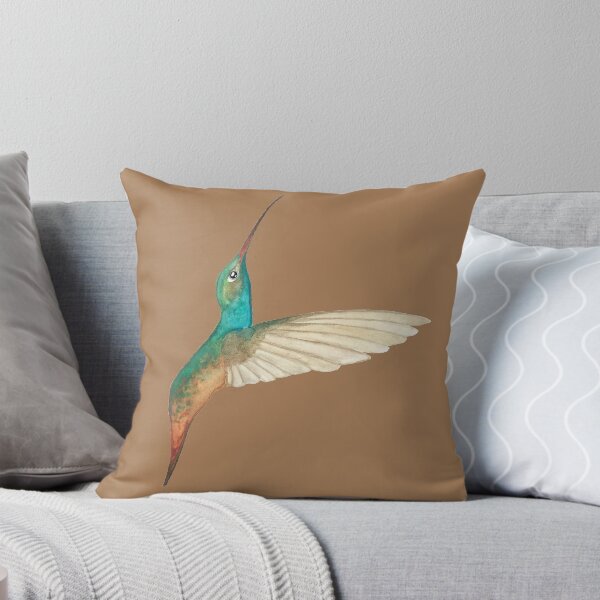 Item preview, Rufous-tailed Hummingbird on Saddle Brown Background designed and sold by Christiane Dobbins.