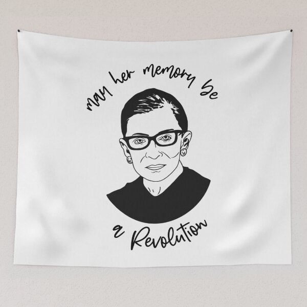 Item preview, rbg - may her memory be a revolution - black and white designed and sold by cameronbaba.