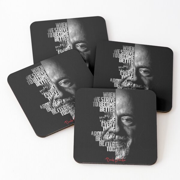Item preview, Black and white Paulo Coelho quote poster designed and sold by Enea Kelo.