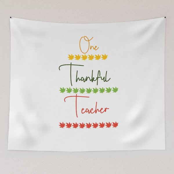 Item preview, One Thankful Teacher ,  Best Thanksgiving Gift  designed and sold by Soukainadesign.