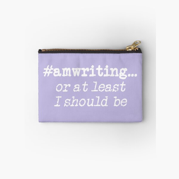 Item preview, #amwriting or at least I should be White on Lavender designed and sold by TeaRoseWriter.